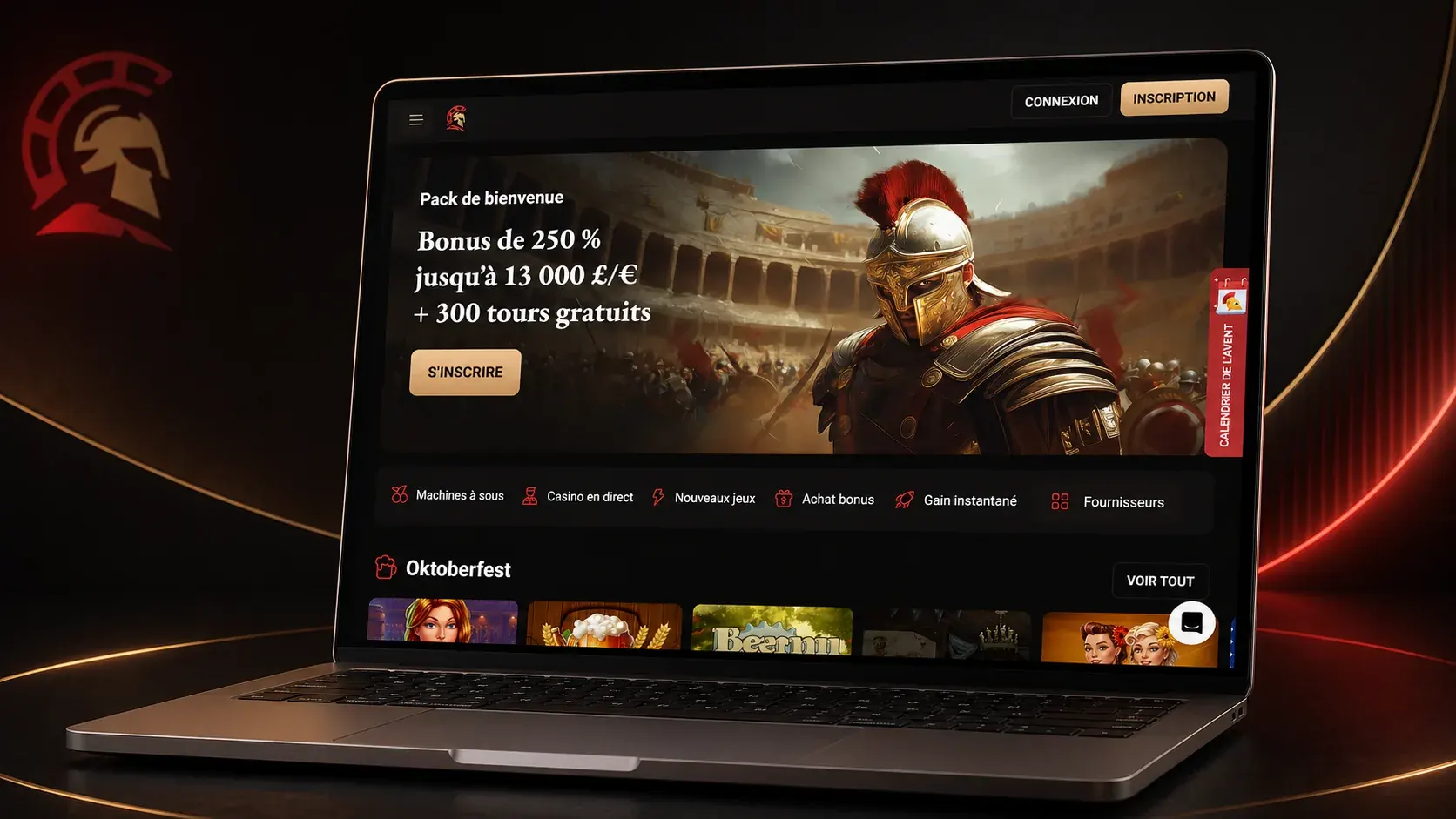 Interface d’accueil Legionbet Casino en France